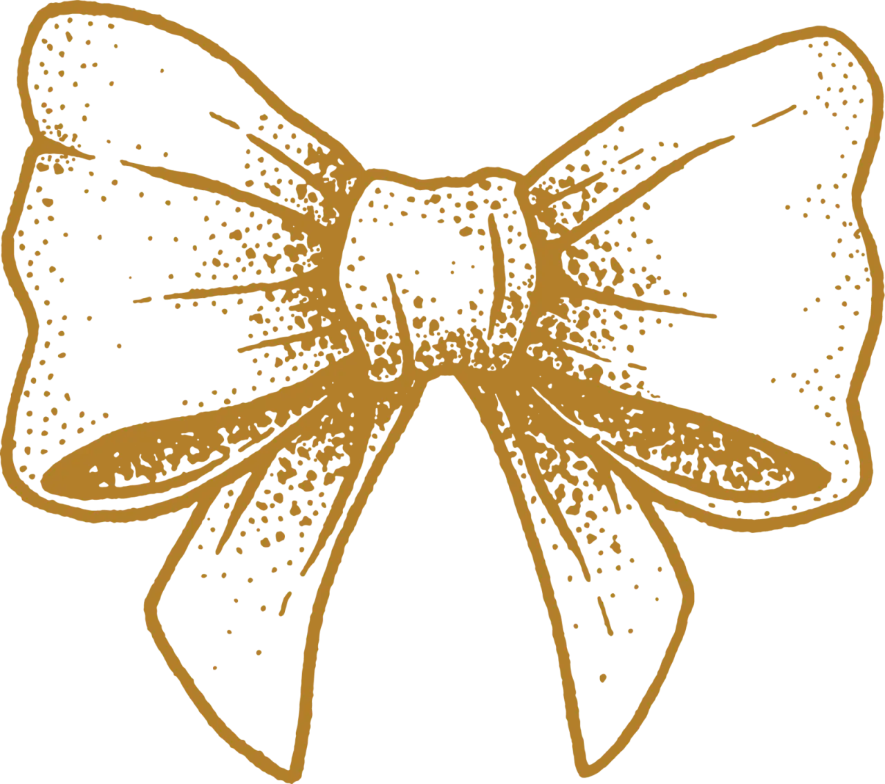 Goldene Schleife als grafisches Element auf weißem Hintergrund.