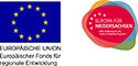 Logos der Europäischen Union und 'Europa für Niedersachsen' zur Förderung des Hotel Panoramic.