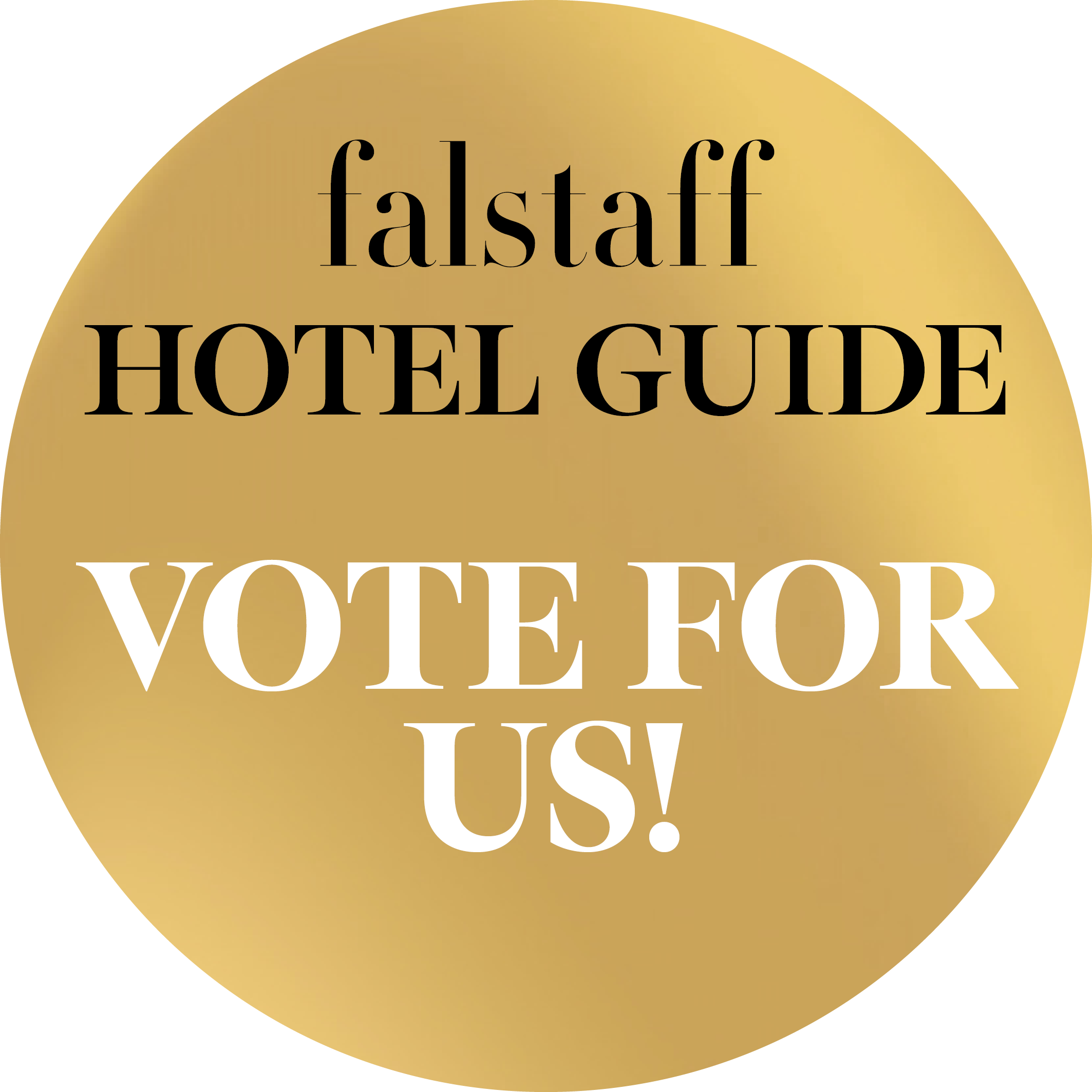 Hotel Berghof in Ramsau – Falstaff Hotel Guide Logo mit Aufruf zur Abstimmung | Wellnesshotel Dachsteinregion