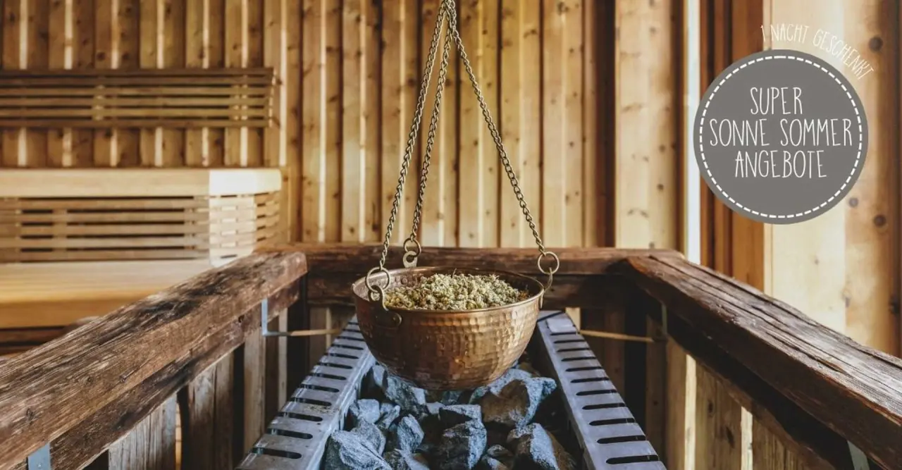 ALL INCLUSIVE Hotel DIE SONNE in Saalbach – Kräutersauna mit Kupferkessel und Holzvertäfelung | Wellnesshotel Salzburg