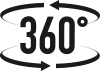 360 Grad Panorama Symbol für virtuelle Tour des Konsum Berghotel Oberhof
