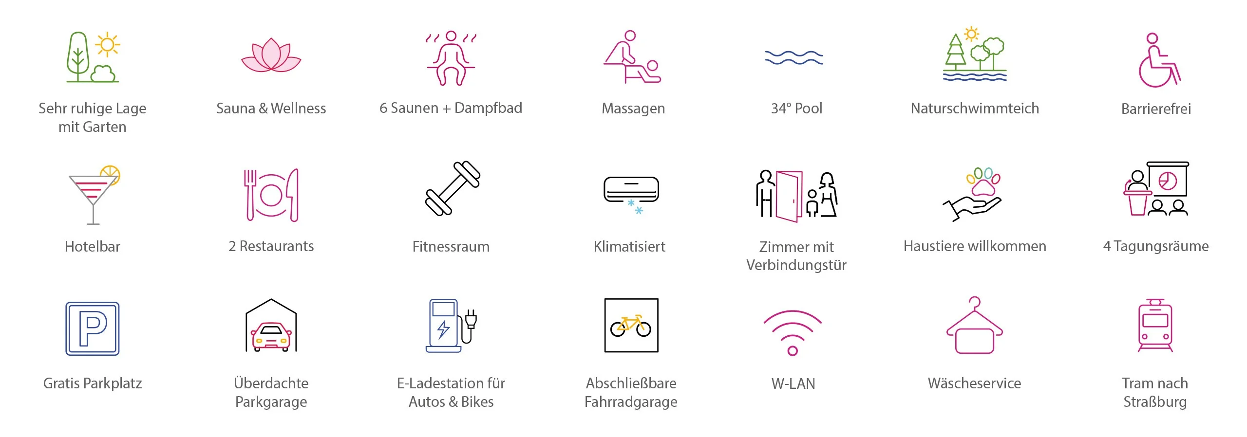 Hotel Calamus in Kehl – Übersicht der Hotelausstattung und Wellnessangebote | Wellnesshotel Oberrhein