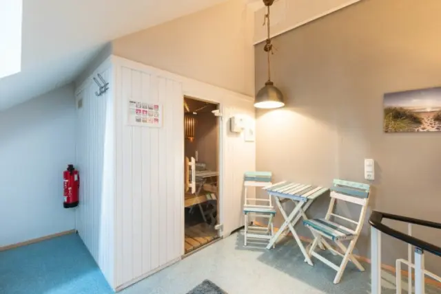 Private Sauna mit Sitzgelegenheit im Wellnesshotel Ziegelruh