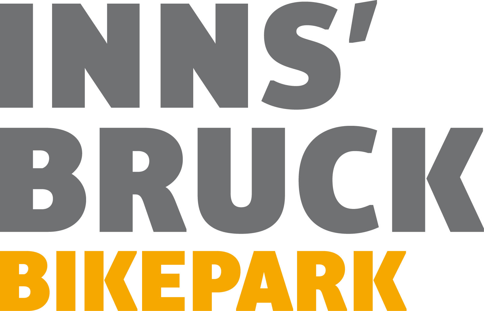Hotel Seppl in Mutters – Schriftzug 'Innsbruck Bikepark' auf schwarzem Hintergrund | Wellnesshotel Tirol