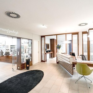Rezeption des Beautyshops im Spa-Bereich des Allegria Resort Stegersbach.