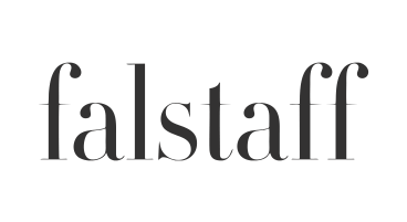 Falstaff Logo auf weissem Hintergrund