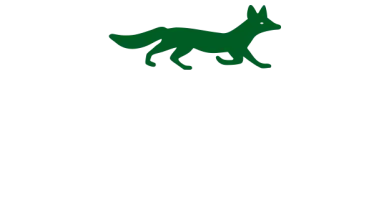 Logo des Romantik Hotel Spielweg mit einem grünen Fuchs und dem Hotelnamen.