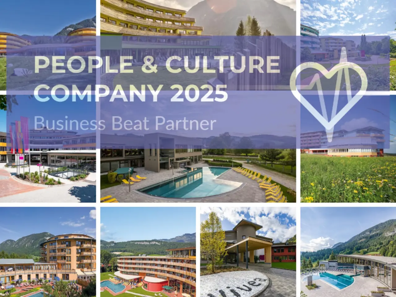 Vivea 4* Hotel Bad Häring in Bad Häring – Collage von Hotelansichten mit Branding-Text | Wellnesshotel Tirol