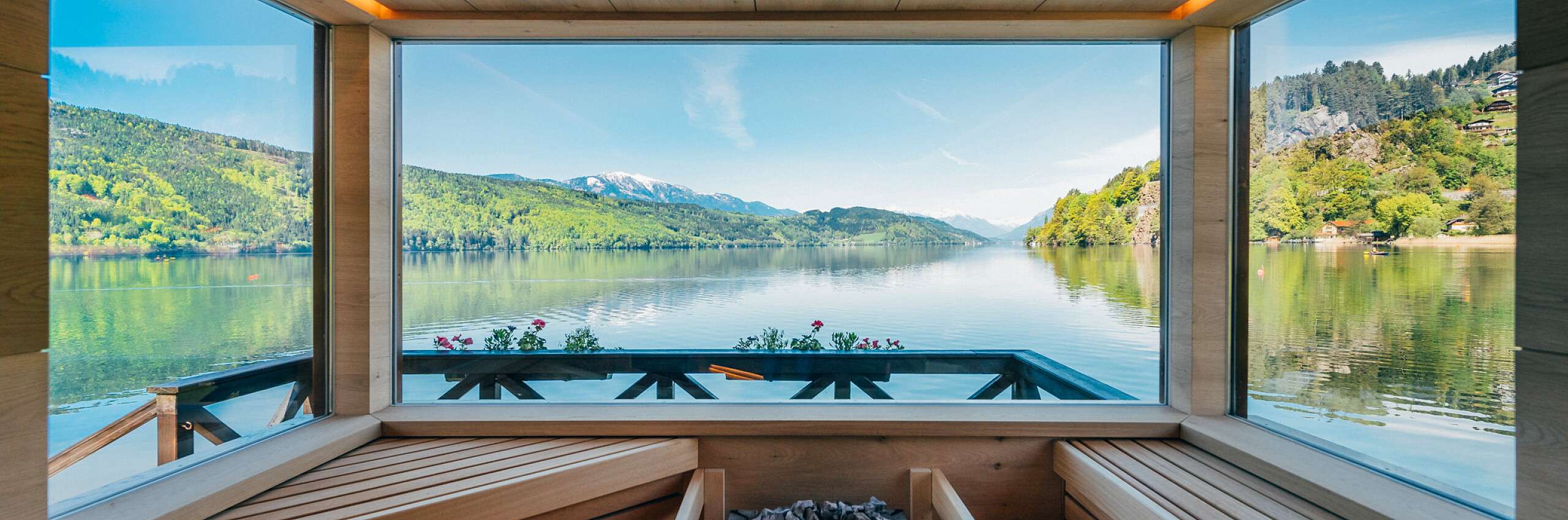 Romantik Spa Hotel Seefischer am Millstätter See in Döbriach – Sauna mit Panoramablick | Wellnesshotel Kärnten