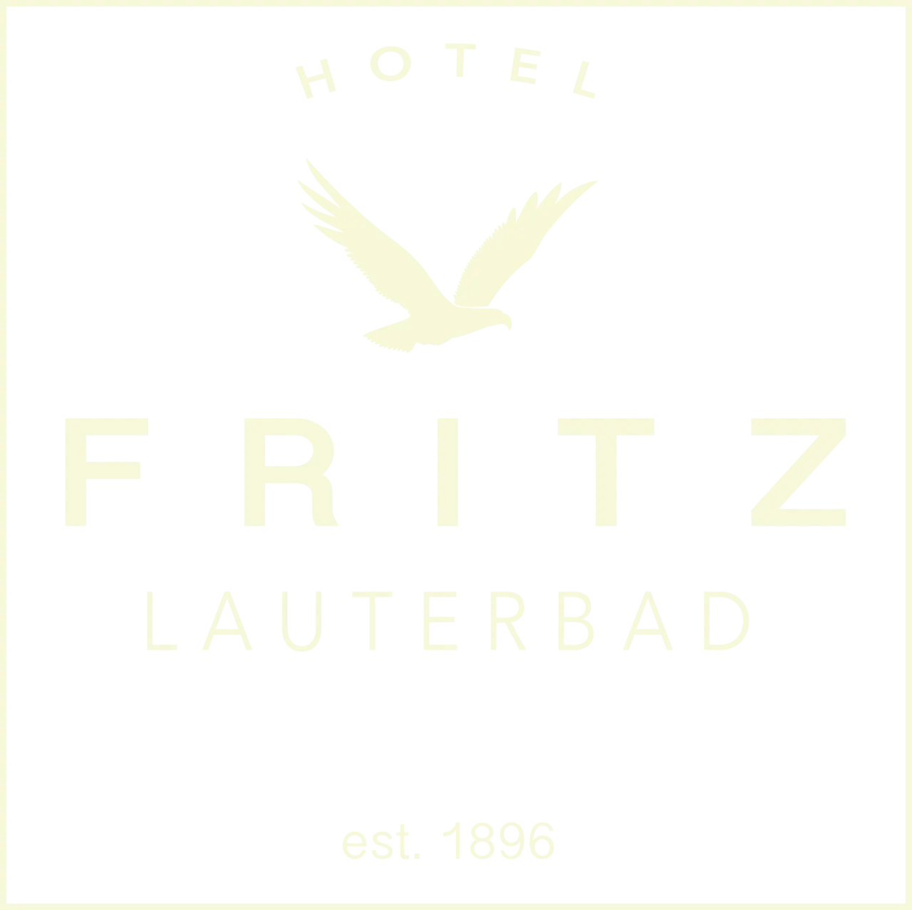 Logo des Hotel Fritz Lauterbad mit Adler-Symbol und Gründungsjahr 1896.