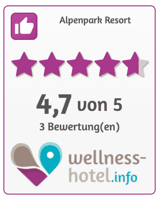 Bewertung des Alpenpark Resort mit 4,7 von 5 Sternen auf wellness-hotel.info