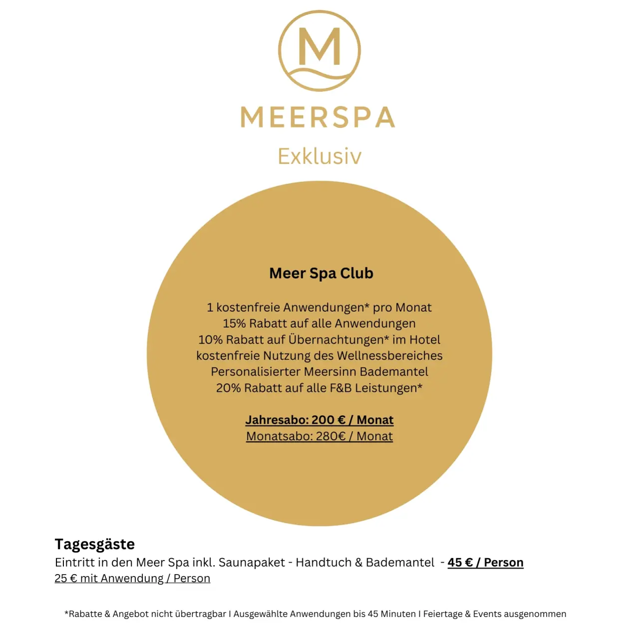 Informationen zu den Angeboten des Meer Spa Clubs und Preisen für Tagesgäste im Hotel meerSinn Binz.