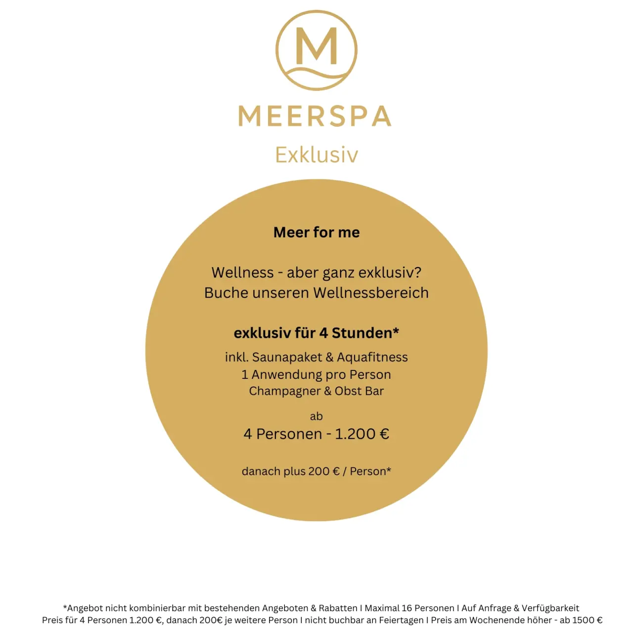 Exklusives Wellness-Angebot 'Meer for me' im Hotel meerSinn Binz: Saunapaket, Aquafitness, Anwendung, Champagner.