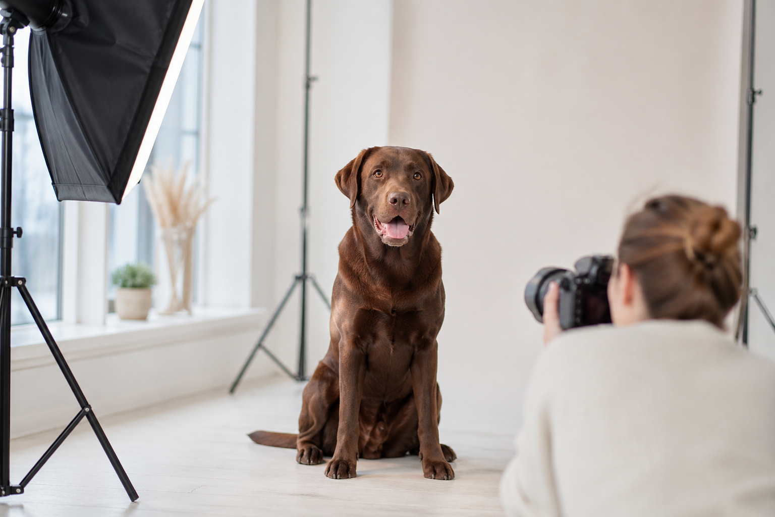 Wander & Wellnesshotel Nägele in Höchenschwand – Labrador Hund im Fotostudio | Wellnesshotel Schwarzwald