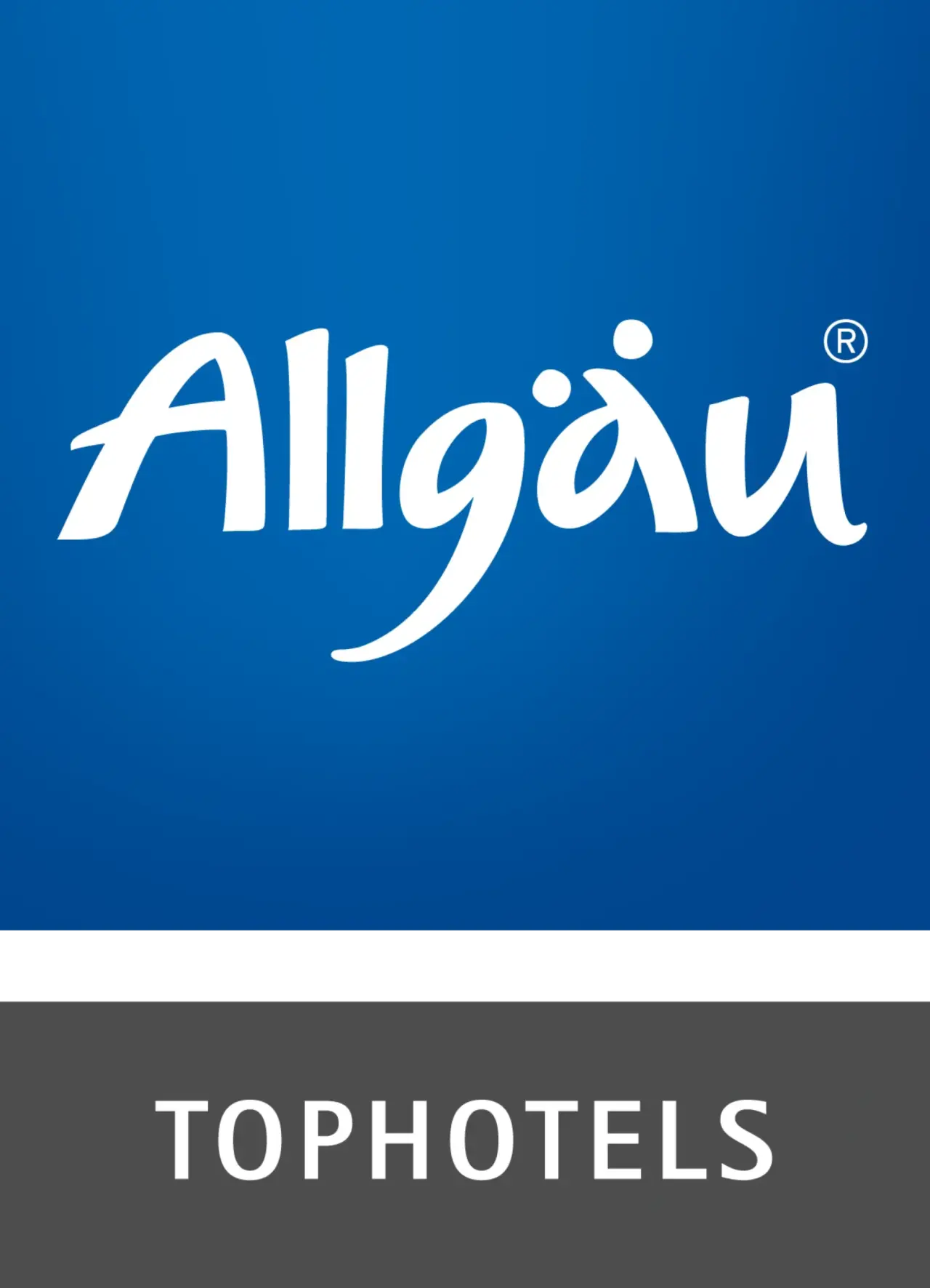 Allgäu Logo und TOPHOTELS Schriftzug für das Golf- & Alpin Wellness Resort Hotel Ludwig Royal.