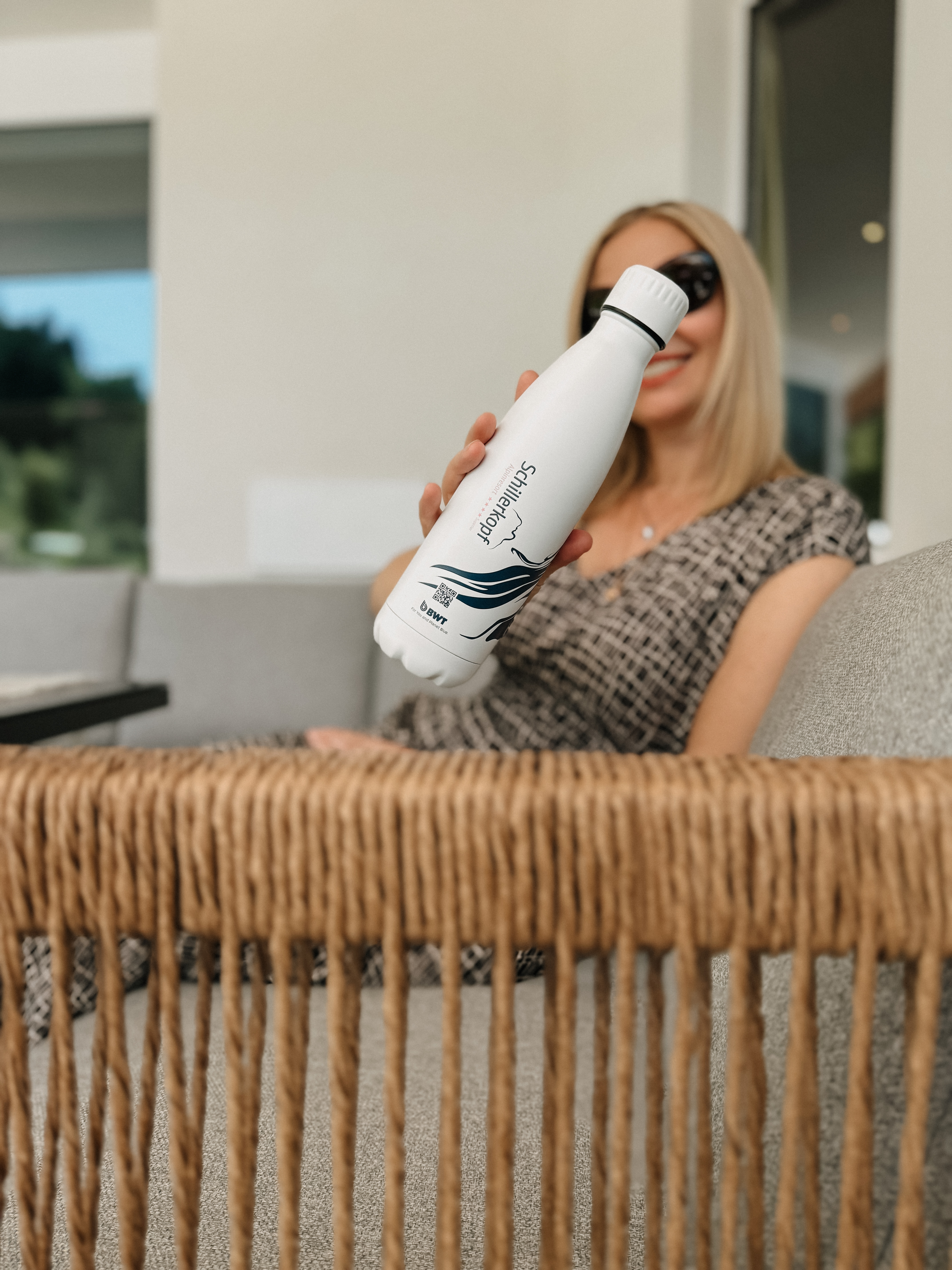 Alpinresort Schillerkopf in Bürserberg – Branded Wasserflasche des Hotels | Wellnesshotel Vorarlberg