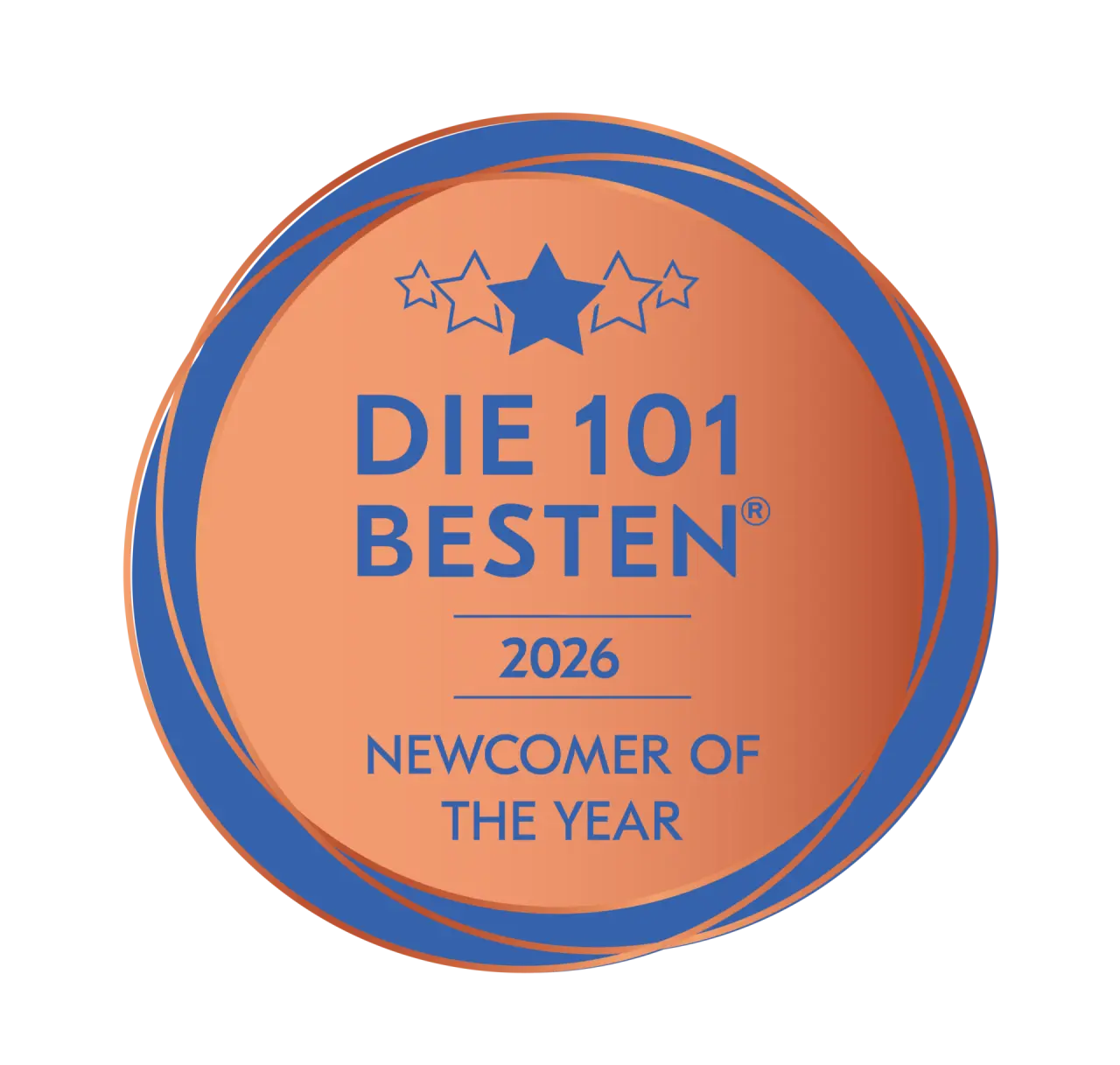 Auszeichnung 'Die 101 Besten Newcomer of the Year 2026' für Luisenhöhe Gesundheitsresort Schwarzwald.